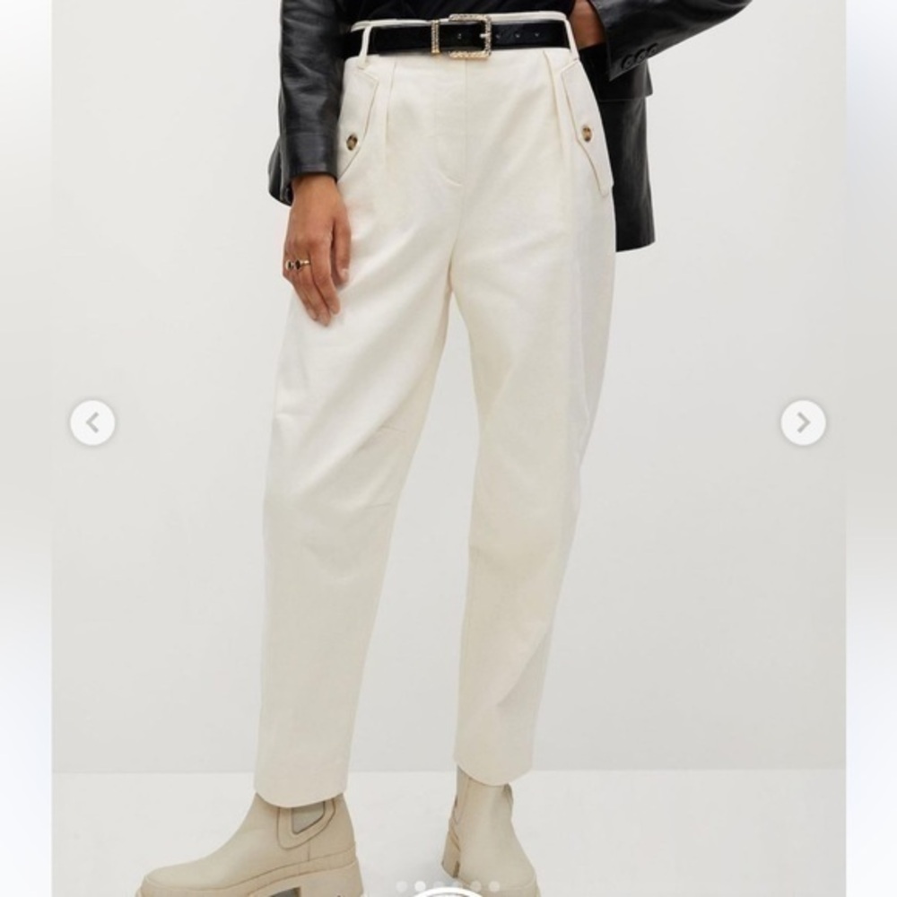 NWT Mango sloughy cotton cream jeans